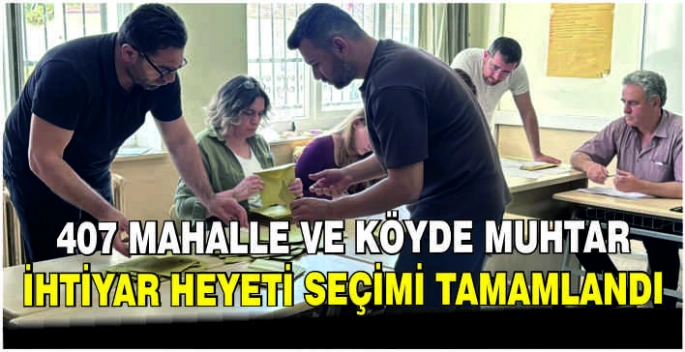 407 mahalle ve köyde muhtar, ihtiyar heyeti seçimi tamamlandı