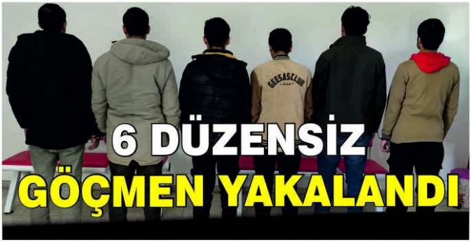 6 düzensiz göçmen yakalandı