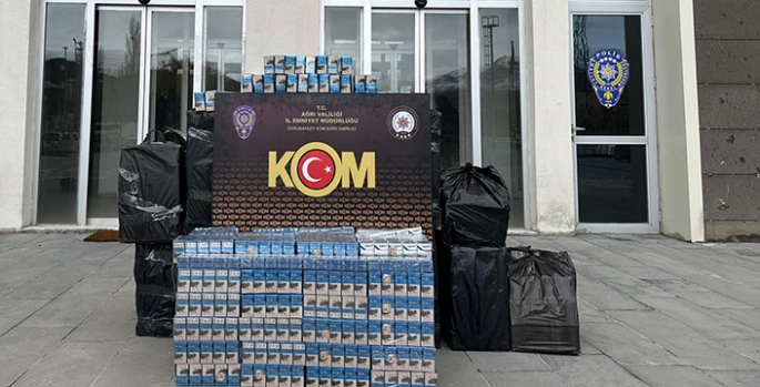 Ağrı'da 10 bin paket gümrük kaçağı sigara ele geçirildi