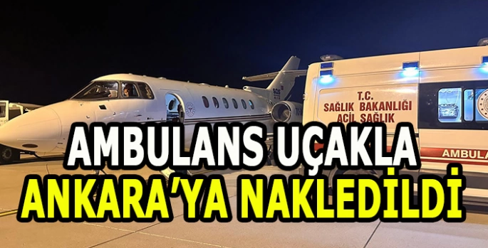 Ağrı'da trafik kazasında yaralanan çocuk ambulans uçakla Ankara'ya nakledildi