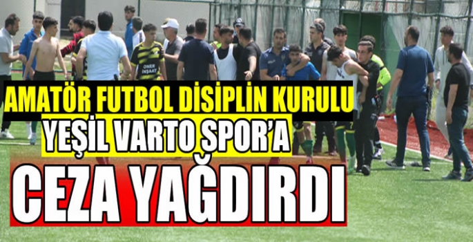 Amatör Futbol Disiplin Kurulu Yeşil Varto Spor’a ceza yağdırdı