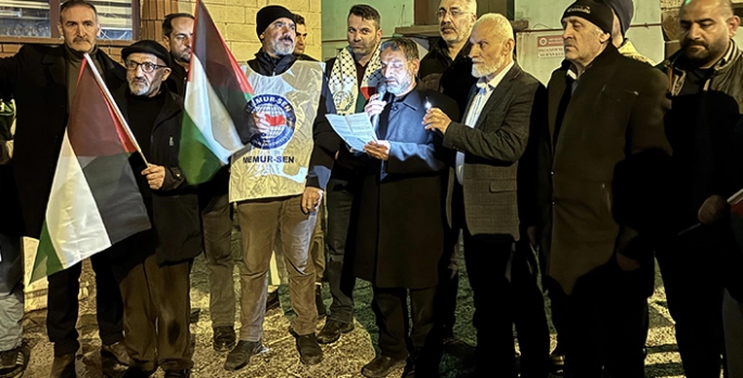 Ardahan'da Gazze'ye destek yürüyüşü düzenlendi