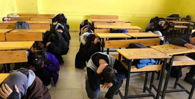 Bahçesaray ilçesinde deprem tatbikatı yapıldı