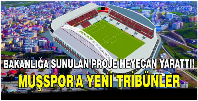 Bakanlığa sunulan proje heyecan yarattı! Muşspor’a yeni tribünler