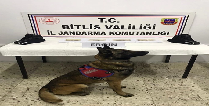 Bitlis'te ayakkabı tabanına gizlenmiş 500 gram eroin ele geçirildi