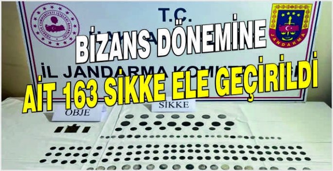 Bizans dönemine ait 163 sikke ele geçirildi