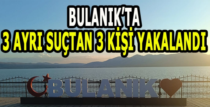 Bulanık’ta 3 ayrı suçtan 3 şahıs yakalandı!