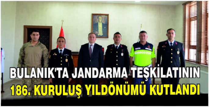 Bulanık’ta Jandarma Teşkilatının 186. Kuruluş Yıldönümü kutlandı