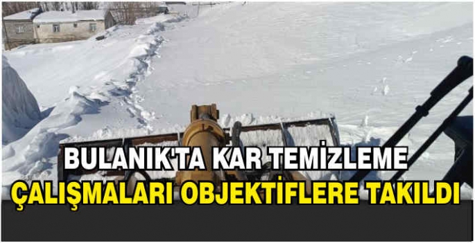 Bulanık'ta kar temizleme çalışmaları objektiflere takıldı