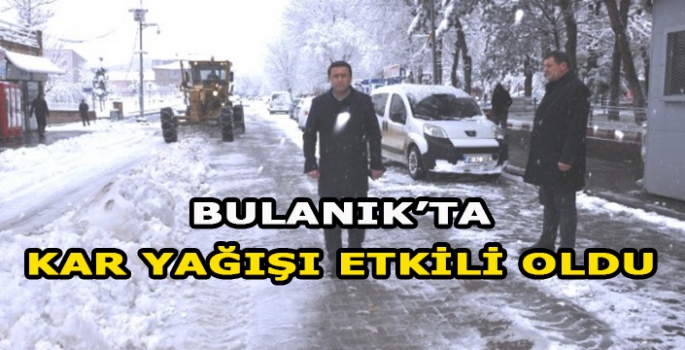Bulanık'ta Kar Yağışı Etkili Oldu
