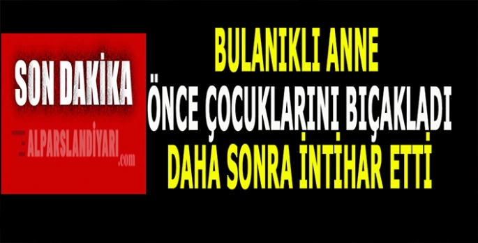 Bulanıklı anne cinnet geçirdi: Çocuklarını bıçaklayıp canına kıydı!
