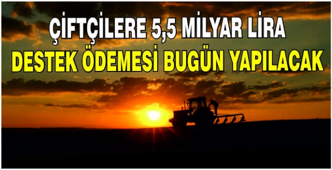 Çiftçilere 5,5 milyar lira destek ödemesi bugün yapılacak