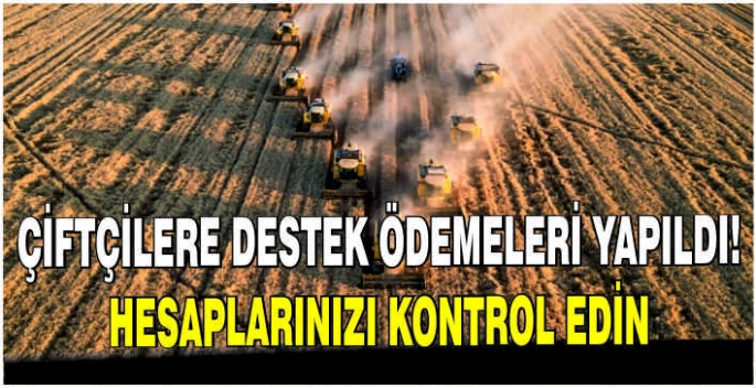 Çiftçilere destek ödemeleri yapıldı! Hesaplarınızı kontrol edin
