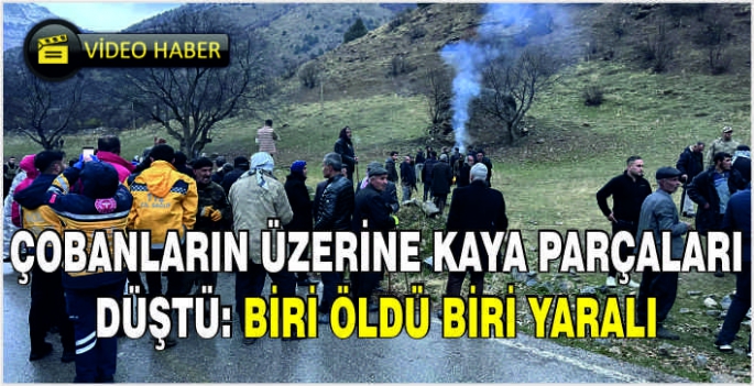 Çobanların üzerine kaya parçaları düştü: Biri öldü biri yaralı