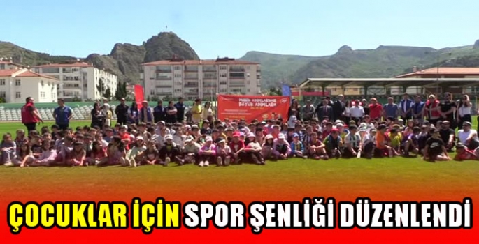 Çocuklar için spor şenliği düzenlendi