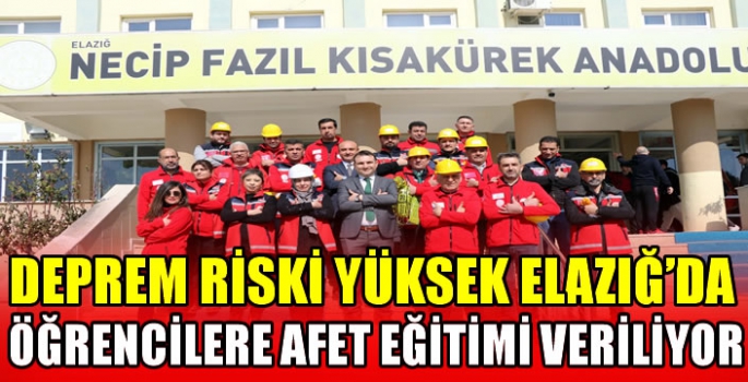 Deprem riski yüksek Elazığ'da öğrencilere afet eğitimi veriliyor