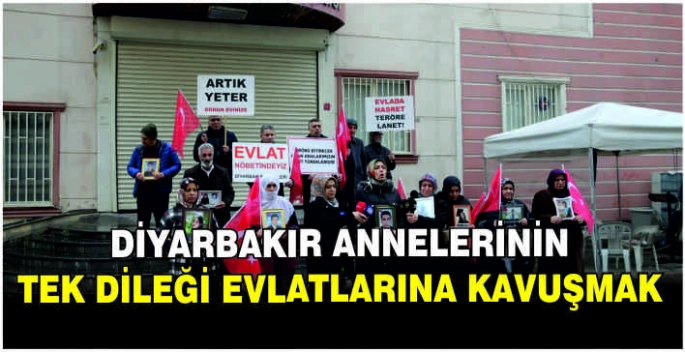 Diyarbakır annelerinin tek dileği evlatlarına kavuşmak