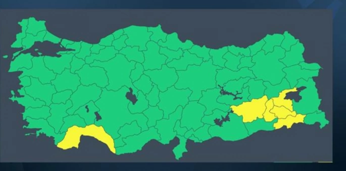 Diyarbakır, Batman, Şırnak ve Bitlis için ‘sarı’ uyarı