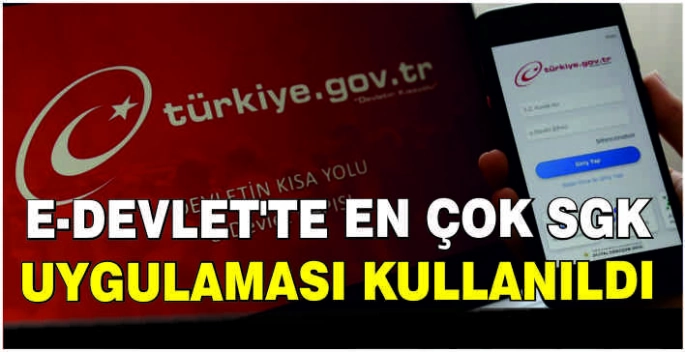 e-Devlet'te en çok SGK uygulaması kullanıldı