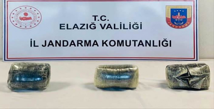 Elazığ'da 9 kilo 300 gram esrar ele geçirildi