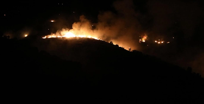 Elazığ'da çıkan örtü yangını kontrol altına alındı