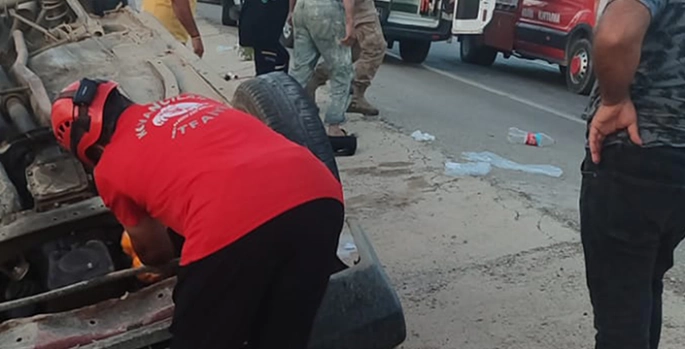 Elazığ'da devrilen otomobildeki 5 kişi yaralandı