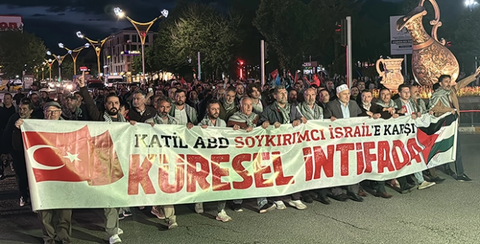 Erzincan’da Filistin’e destek yürüyüşü düzenlendi