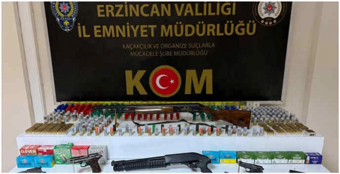 Erzincan'da ruhsatsız silah operasyonunda 2 zanlı tutuklandı