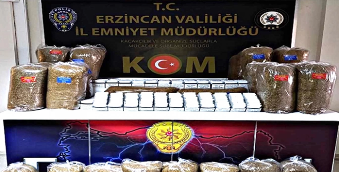 Erzincan'da tütün ve sigara kaçakçılığı operasyonunda bir zanlı yakalandı