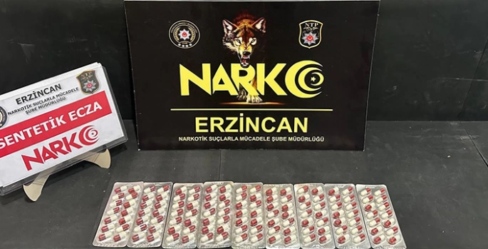 Erzincan'da üzerinde uyuşturucu bulunan zanlıya gözaltı 