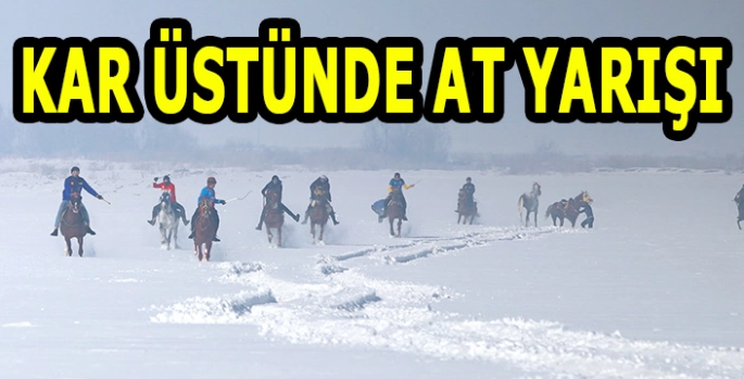 Erzurum'da kar üstünde 