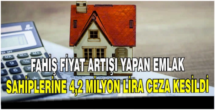 Fahiş fiyat artışı yapan emlak sahiplerine 4,2 milyon lira ceza kesildi