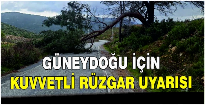 Güneydoğu için kuvvetli rüzgar uyarısı