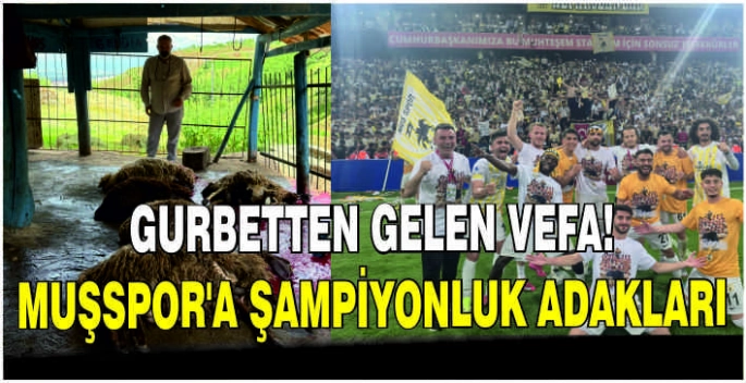 Gurbetten gelen vefa: Muşspor’a şampiyonluk adakları