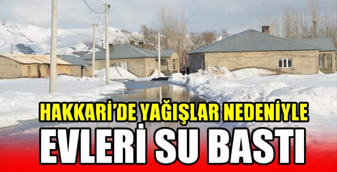 Hakkari'de yağışlar nedeniyle evleri su bastı