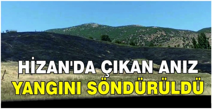 Hizan'da çıkan anız yangını söndürüldü