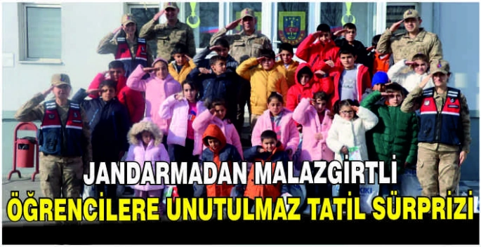 Jandarmadan Malazgirtli öğrencilere unutulmaz tatil sürprizi