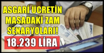 Asgari ücretin masadaki zam senaryoları! 18.239 lira…