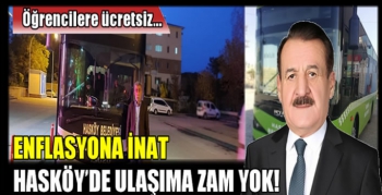Enflasyona inat Hasköy'de ulaşıma zam yok!  Öğrencilere ücretsiz…