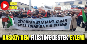Hasköy'den ‘Filistin’e destek’ eylemi:  Bu bir savaş değil katliamdır!