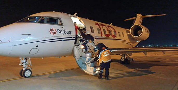 Kalp rahatsızlığı olan 4 günlük bebek, ambulans uçakla İstanbul'a sevk edildi