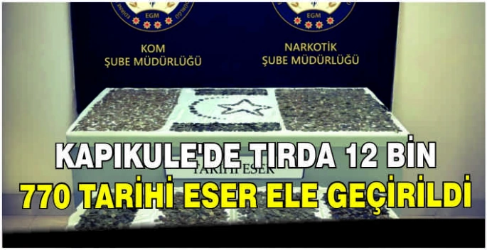 Kapıkule'de tırda 12 bin 770 tarihi eser ele geçirildi