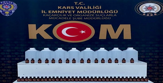 Kars'ta sahte içki operasyonunda 3 zanlı yakalandı