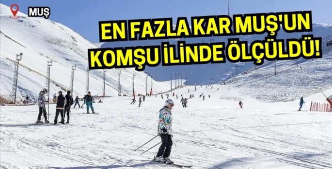 Kayak merkezlerinde en fazla kar Muş'un komşu ilinde ölçüldü!