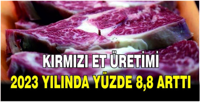 Kırmızı et üretimi 2023 yılında yüzde 8,8 arttı