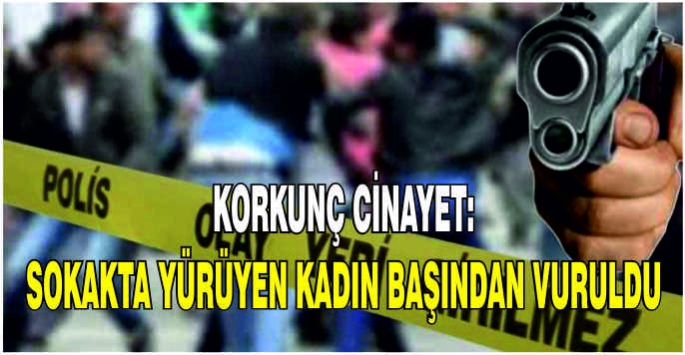  Korkunç cinayet: Sokakta yürüyen kadın başından vuruldu