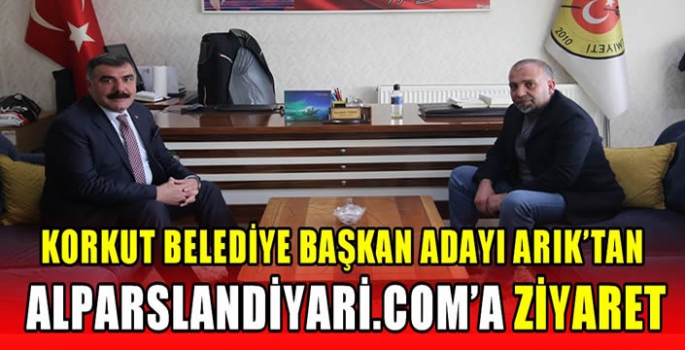 Korkut Belediye Başkan Adayı Arık’tan Alparslandiyari.com’a ziyaret
