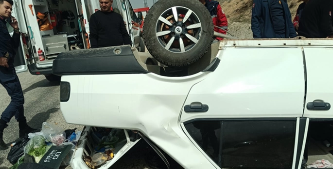 Malatya'da otomobilin devrilmesi sonucu 1 kişi yaralandı