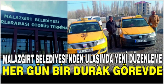 Malazgirt Belediyesi’nden ulaşımda yeni düzenleme: Her gün bir durak görevde