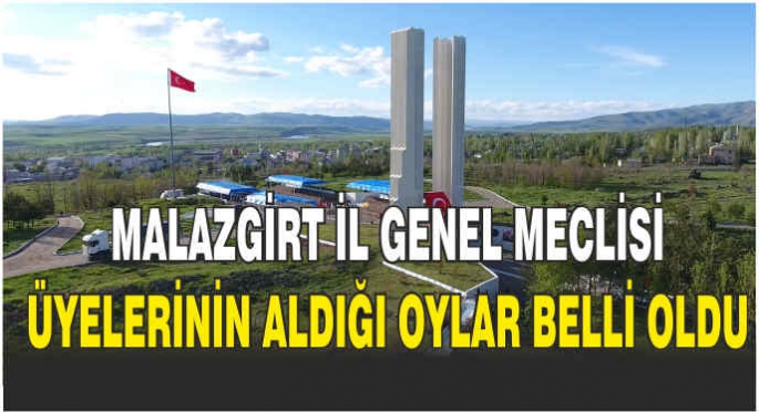 Malazgirt İl Genel Meclisi üyelerinin aldığı oylar belli oldu